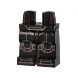 Hips and Legs with SW Armor and Knee Pads with Light Bluish Gray Outlines Pattern: {черен}
