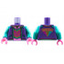 Torso Jacket with Gold Sparkles, Dark Pink Neck and Midriff, Gold Necklace, Magenta Halter Pattern / Dark Turquoise Arms / Dark Pink Hands : {светло виолетов}