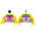 Torso Female Dress, Yellow Shoulders, Magenta Hearts, Bright Pink Bow, Speckles Pattern / Yellow Arms / Yellow Hands: {аквамарин}