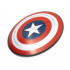 Minifigure, Shield Circular Convex Face with Red and White Rings, Silver Highlights, and Captain America Star Pattern: {тъмно каменно сив}