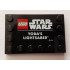 Tile, Modified 4 x 6 with Studs on Edges with Star Wars Logo and 'YODA'S LIGHTSABER' Pattern: {черен}