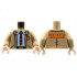 Torso Jacket, TVA Badge and Buckle, Light Bluish Gray Shirt, Reddish Brown Tie, Orange VARIANT on Back Pattern / Dark Tan Arms / Light Nougat Hands : {пясъчно жълт}