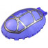 Windscreen 8 x 6 x 2 1/3 Bubble Canopy with Bar Handle with Silver Frame Pattern, 9 Sections: {прозрачно ярко синьо-виолетов}