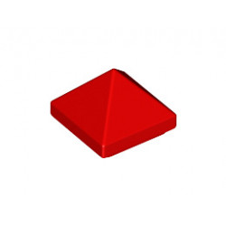 Плочка пирамида 1X1X2/3: {ярко червен}
