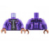 Torso Jacket, Lavender Trim, Gold Zipper, Dark Bluish Gray Shirt Pattern / Dark Purple Arms / Reddish Brown Hands: {светло виолетов}