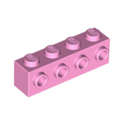 Тухличка 1X4 с 4 пъпки: {светло пурпурен}