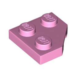 Ъглова плочка 45° 2X2: {светло пурпурен}