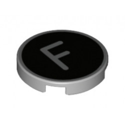 Плоска плочка 2X2 кръгла, No. 1203: {умерено каменно сив}