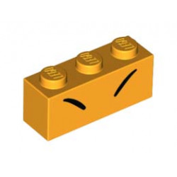BRICK 1X3, NO. 62: {огнено жълто-оранжев}