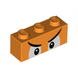 Тухличка 1X3, NO. 61: {ярко оранжев}