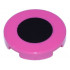 Tile, Round 2 x 2 with Bottom Stud Holder with Centered Black Circle Pattern (Super Mario Birdo Snout End): {ярко пурпурен}