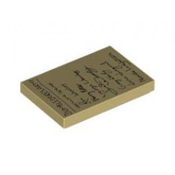 FLAT TILE 2X3, NO. 58: {тухлено жълт}