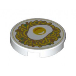 FLAT TILE 2X2, ROUND, NO. 1219: {бял}