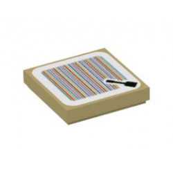 FLAT TILE 2X2, W/ STICKER NO. 126: {тухлено жълт}