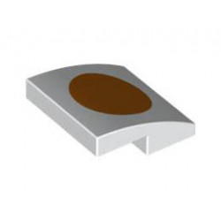 PLATE, W/ BOW 2X2X2/3, NO. 51: {бял}