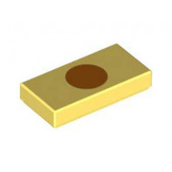 FLAT TILE 1X2, NO. 338: {студено жълт}