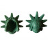 Minifigure, Hair Female with Spiked Tiara (Lady Liberty) - Hard Plastic: {пясъчно зелен}