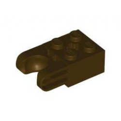 BRICK 2X2 W. CUP FOR BALL: {тъмно кафяв}