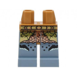 Hips and Sand Blue Legs with Gold and Copper Belt and Loincloth over Scales and Black and Light Aqua Markings Pattern: {умерен нуга}