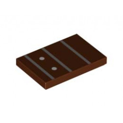 FLAT TILE 2X3, NO. 61: {червеникаво-кафяв}