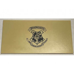 Tile 8 x 16 with Bottom Tubes with Hogwarts Crest Pattern (First Version with Error TITILLANDOS): {тухлено жълт}