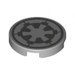 FLAT TILE 2X2, ROUND, NO. 1221: {умерено каменно сив}