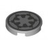 FLAT TILE 2X2, ROUND, NO. 1221: {умерено каменно сив}