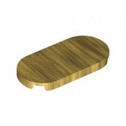 Плоска плочка 2X4 заоблена No. 1: {топло златист}