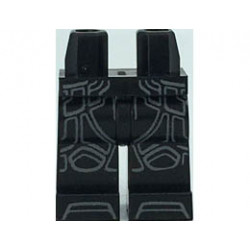 Hips and Legs with Dark Bluish Gray Armor Pattern (Batman): {черен}