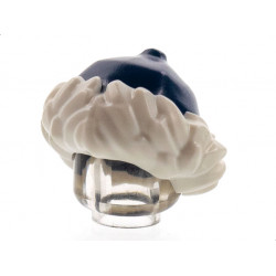 Minifigure, Headgear Hat with White Fur Lining Pattern: {земно син}