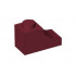 BRICK 1X2, OUTSIDE HALF ARCH, NO. 1: {нов тъмно червен}