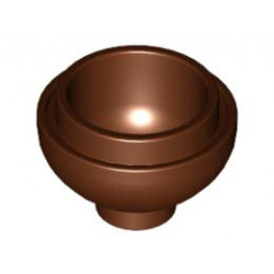Купол 2X2, обърнат, с 1 стъд: {червеникаво-кафяв}