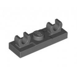 PLATE, 1X3, W/ VERT. 3.2, NO. 1: {тъмно каменно сив}