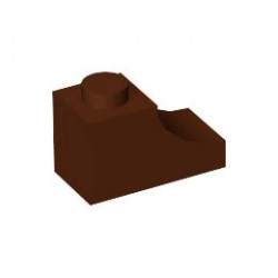 BRICK 1X2, OUTSIDE HALF ARCH, NO. 1: {червеникаво-кафяв}