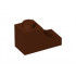 BRICK 1X2, OUTSIDE HALF ARCH, NO. 1: {червеникаво-кафяв}
