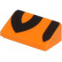 Slope 30 1 x 2 x 2/3 with Black Tiger Stripes Pattern: {ярко оранжев}