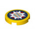 FLAT TILE 2X2, ROUND, W/ STICKER NO. 144: {ярко жълт}