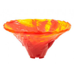 Tornado Spiral Wide with Marbled Trans-Orange Top Pattern: {ярко червен}