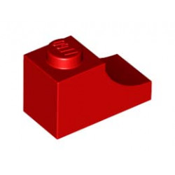BRICK 1X2, OUTSIDE HALF ARCH, NO. 1: {ярко червен}