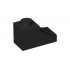 BRICK 1X2, OUTSIDE HALF ARCH, NO. 1: {черен}