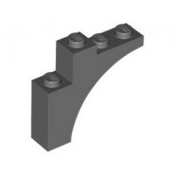 BRICK W/ BOW 1X4X3: {тъмно каменно сив}