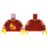 Torso Red Chili Pepper in Yellow Flames Pattern / Dark Red Arms / Yellow Hands: {нов тъмно червен}