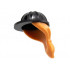 Minifigure, Headgear Helmet Construction with Molded Nougat Ponytail Hair Pattern: {черен}