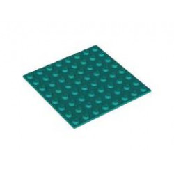 BASE PLATE 8X8, ADHESIVE: {ярко синьо-зелен}