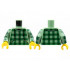 Torso Baja Shirt, Dark Green Plaid, Black Drawstrings Pattern / Sand Green Arms with Dark Green Plaid Pattern / Yellow Hands: {пясъчно зелен}