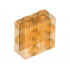 BRICK 1X2X2, W/ 8 KNOBS: {прозрачно ярко оранжев}