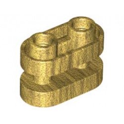 BRICK1X2, ROUNDED, W/ 3.2 SHAFT, NO. 1: {топло златист}