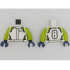 Torso Racing Jacket with Lime and Dark Blue Highlights, Number 8 on Back Pattern / Lime Arms / Dark Blue Hands: {бял}