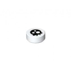 FLAT TILE 1X1, ROUND, NO. 183: {бял}