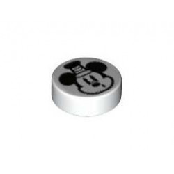 FLAT TILE 1X1, ROUND, NO. 208: {бял}